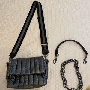 Think Royln gun metal bag